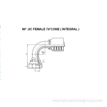 Integral 90° JIC Female 74°Cone 26791F